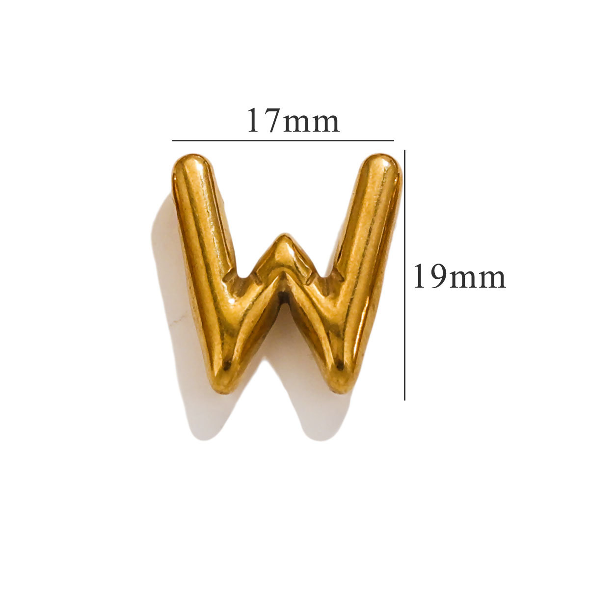 Gold color / 1 Piece Classic Simple Style Letter W Shape Stainless Steel  Gold Color Women's Pendant Picture23